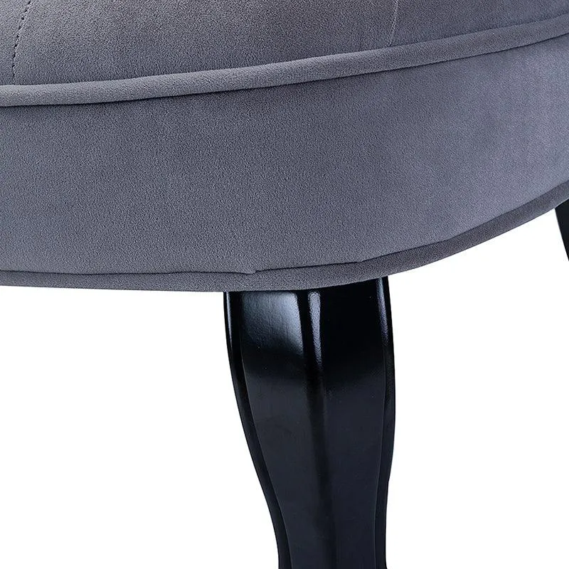 Elegantly Curved Jonnie Tufted Vanity Stool