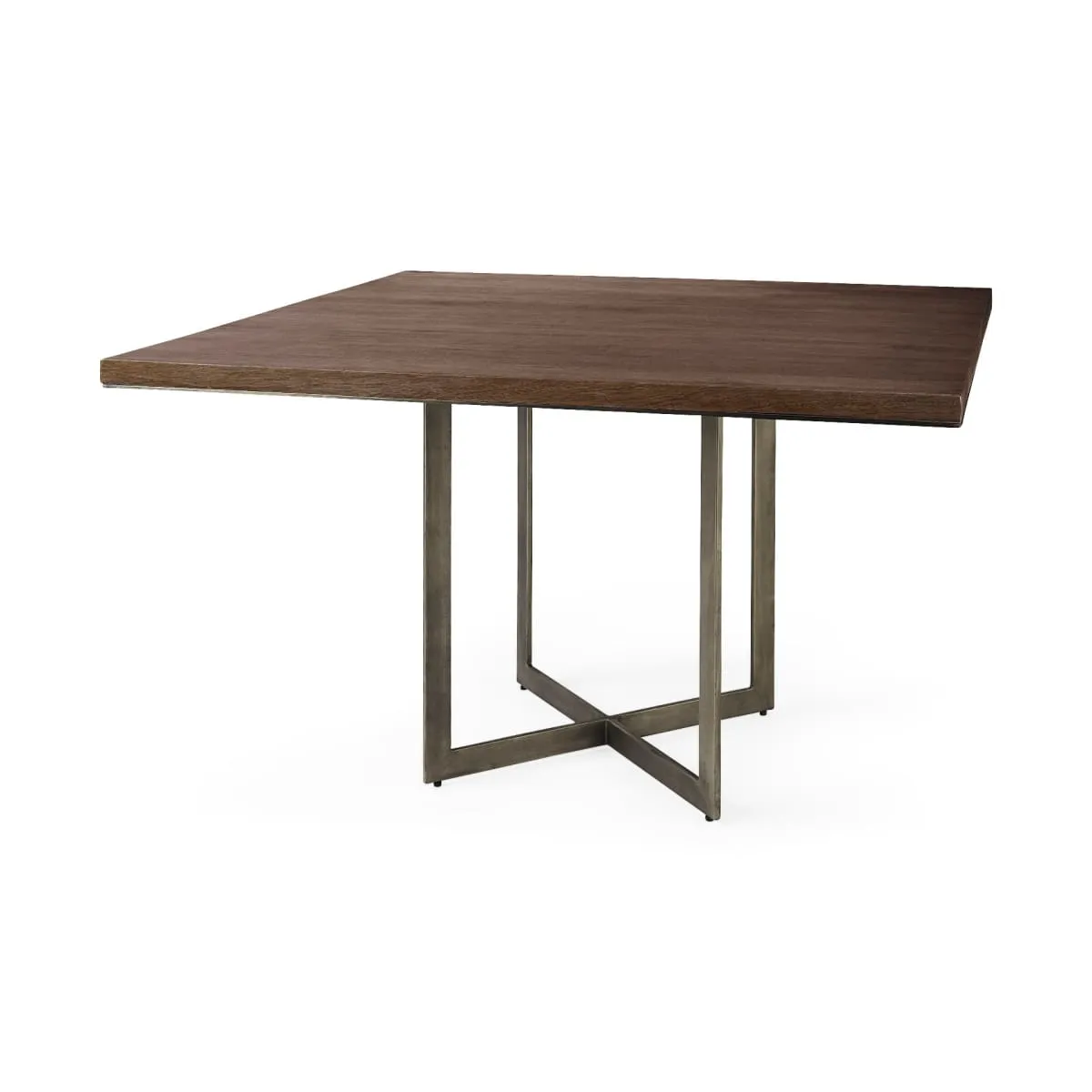 Faye Square Dining Table Dark Brown Wood | Square