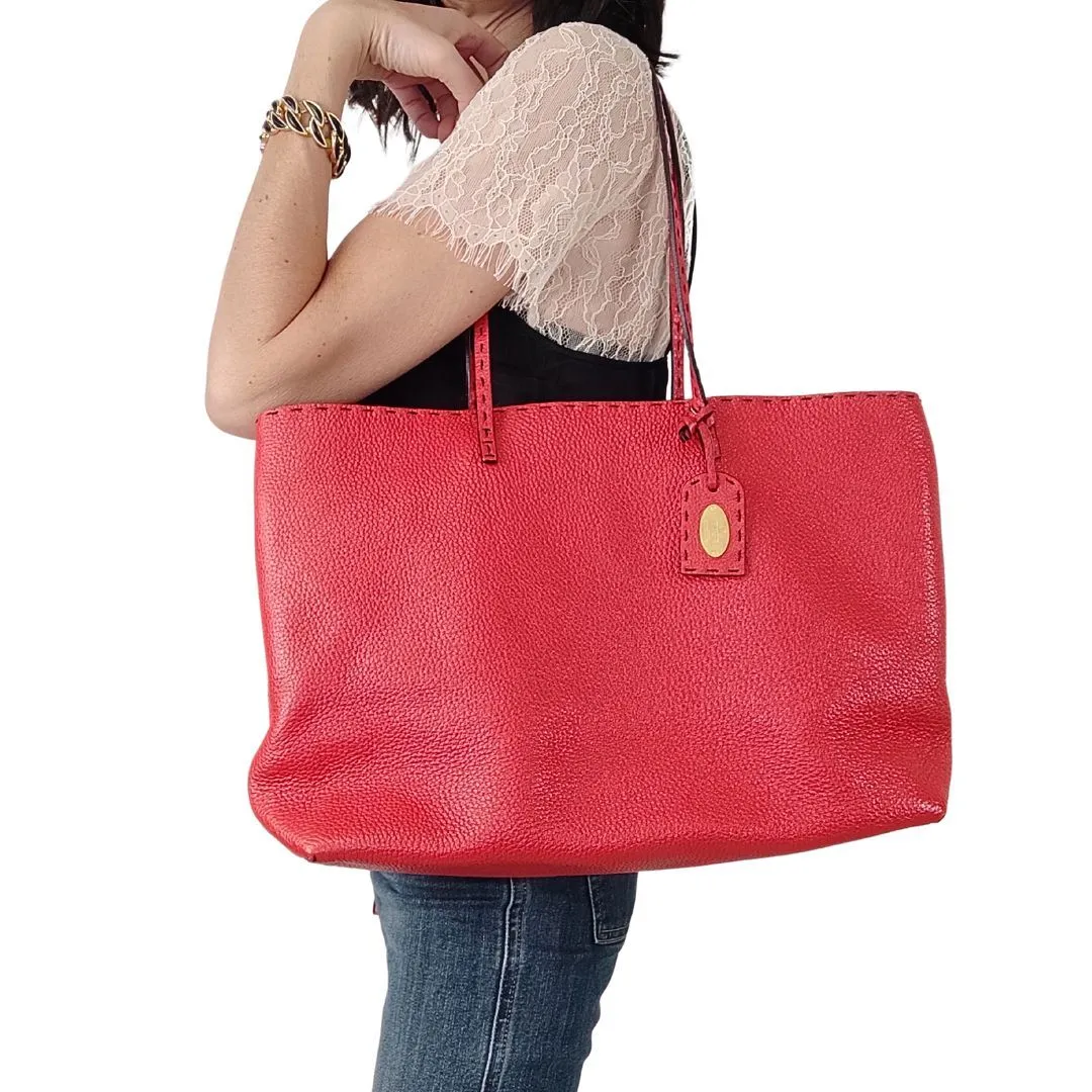 Fendi Fendi Selleria shopper bag in red leather - Limited Edition - '10s