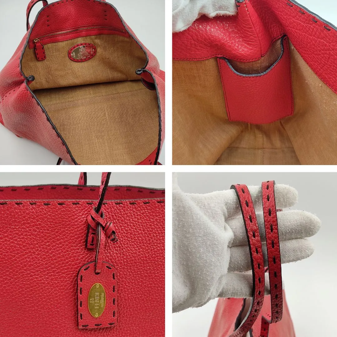 Fendi Fendi Selleria shopper bag in red leather - Limited Edition - '10s