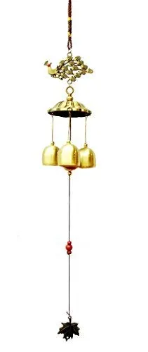 Feng Shui Home Positive Energy Windchimes For Balcony Bedroom With Good Sound Vastu Brass Windchime (20 inch)