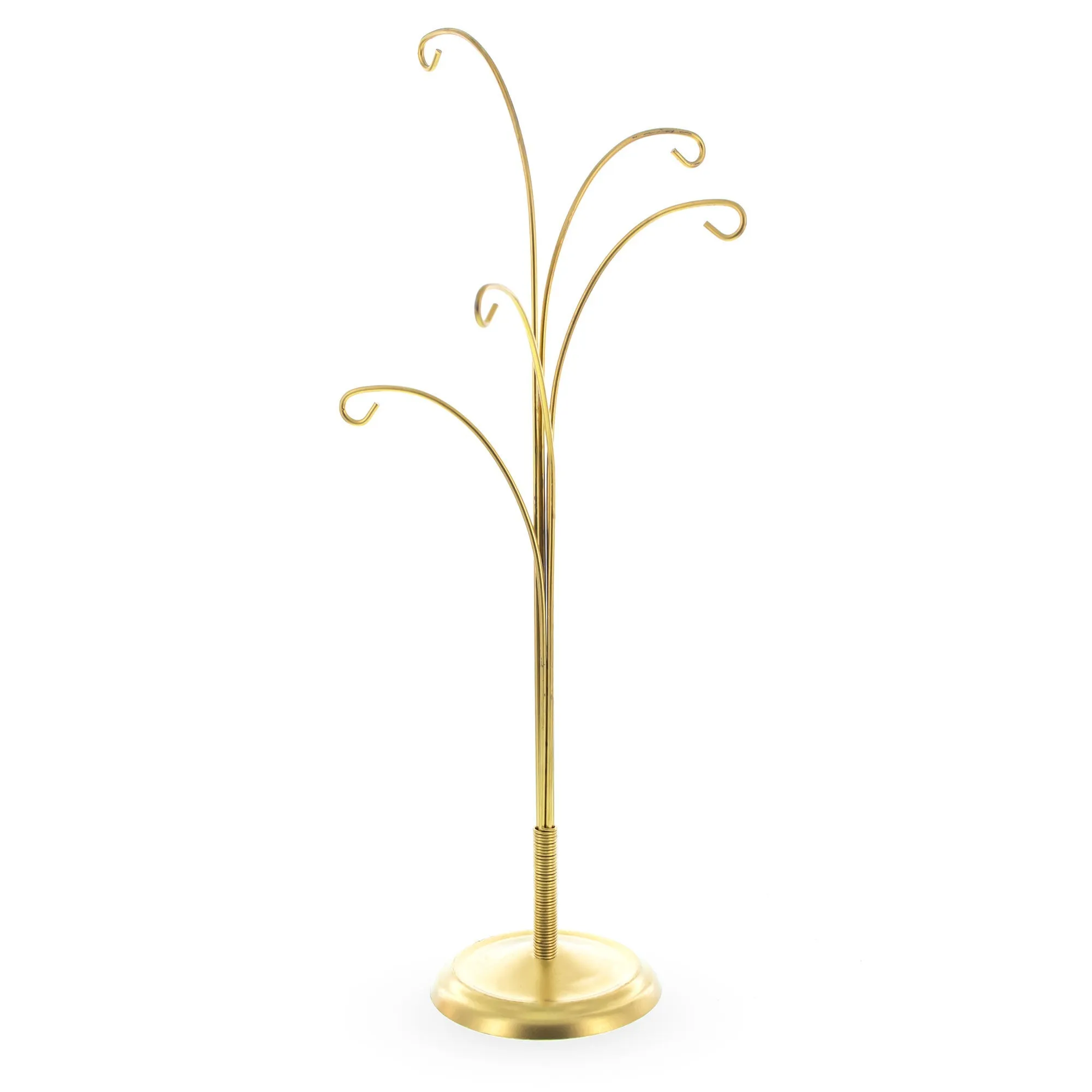 Five Hands Gold Metal Solid Round Base Ornament Display Stand 12.4 Inches