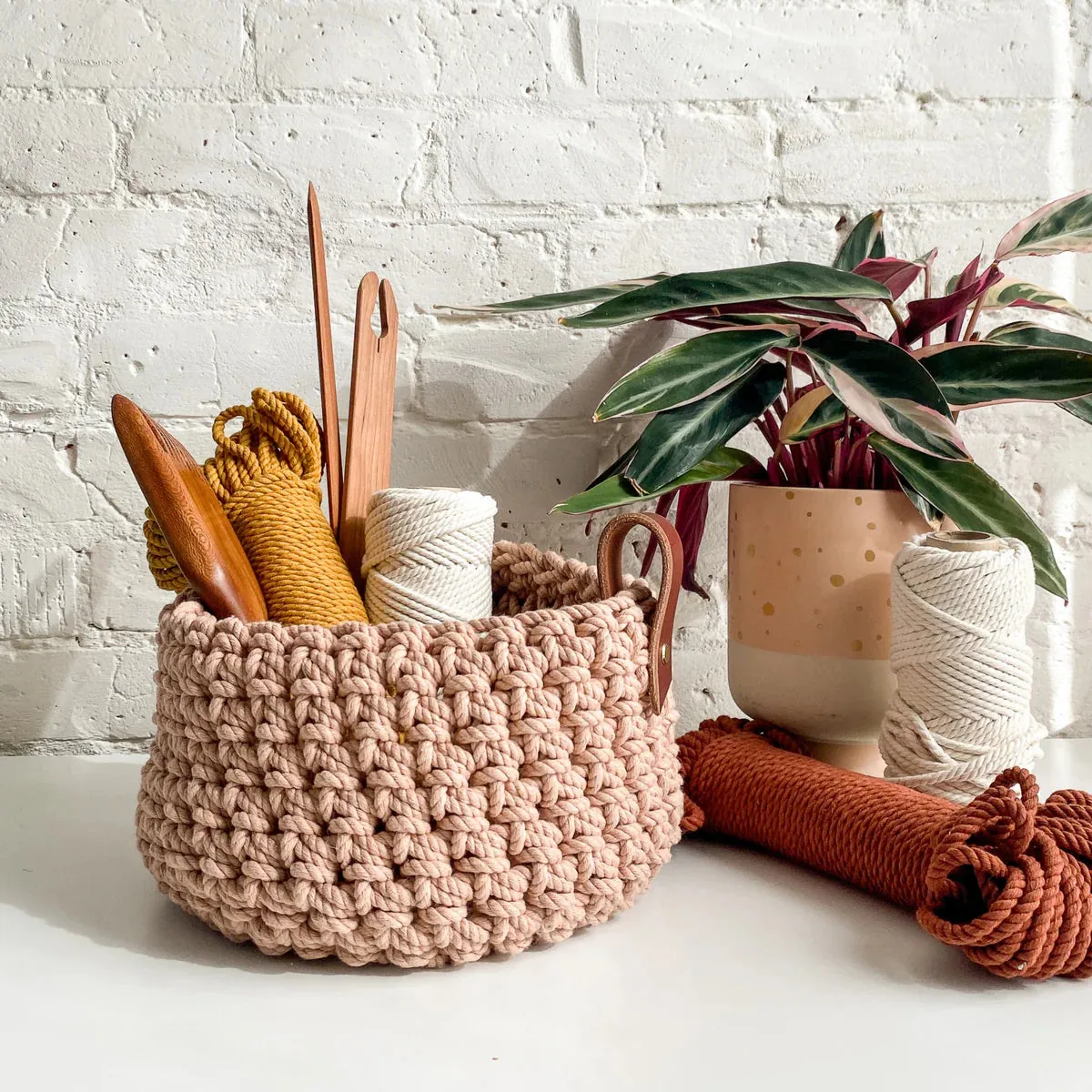 Flax & Twine Chelsea Rope Basket Kit