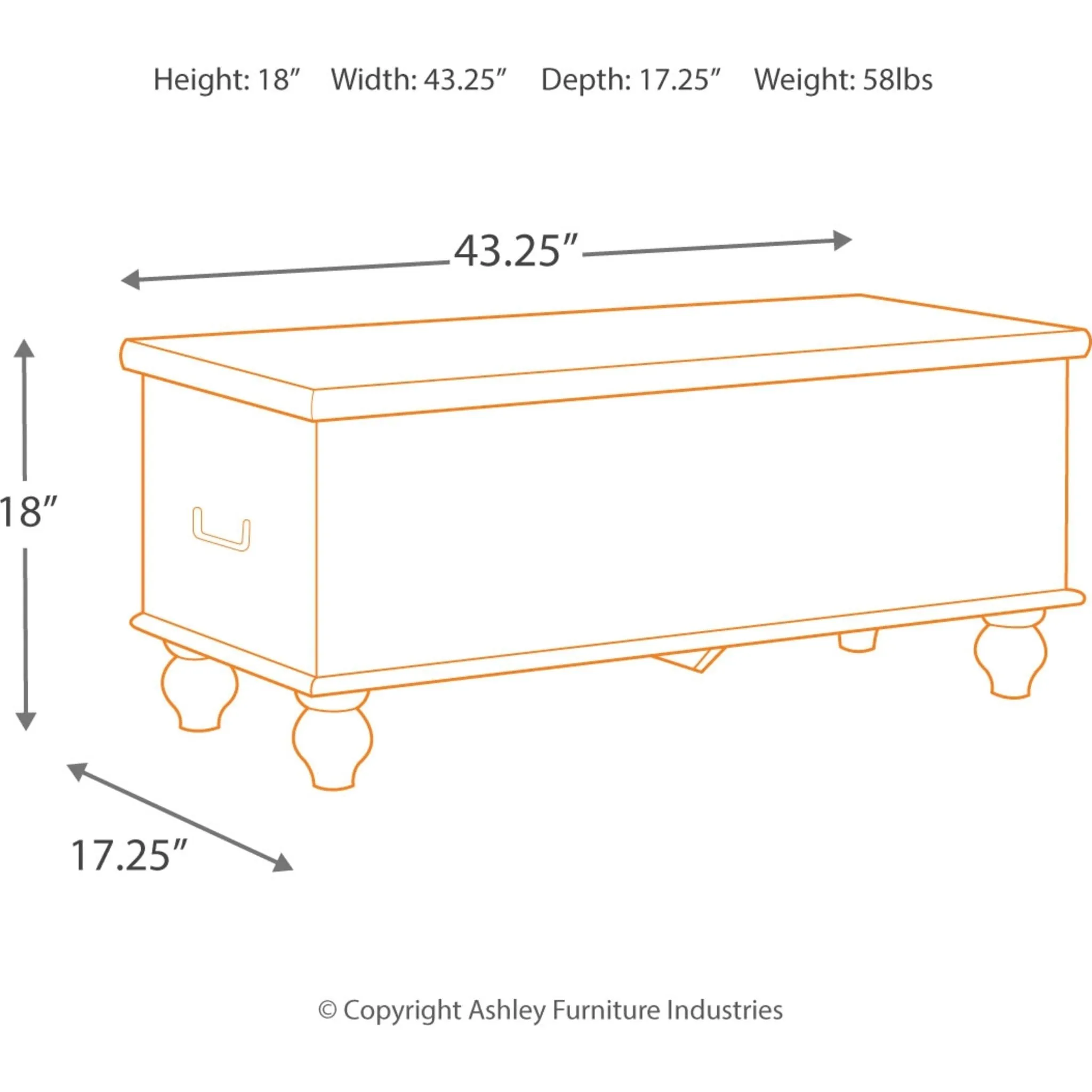 Fossil Ridge Storage Bench