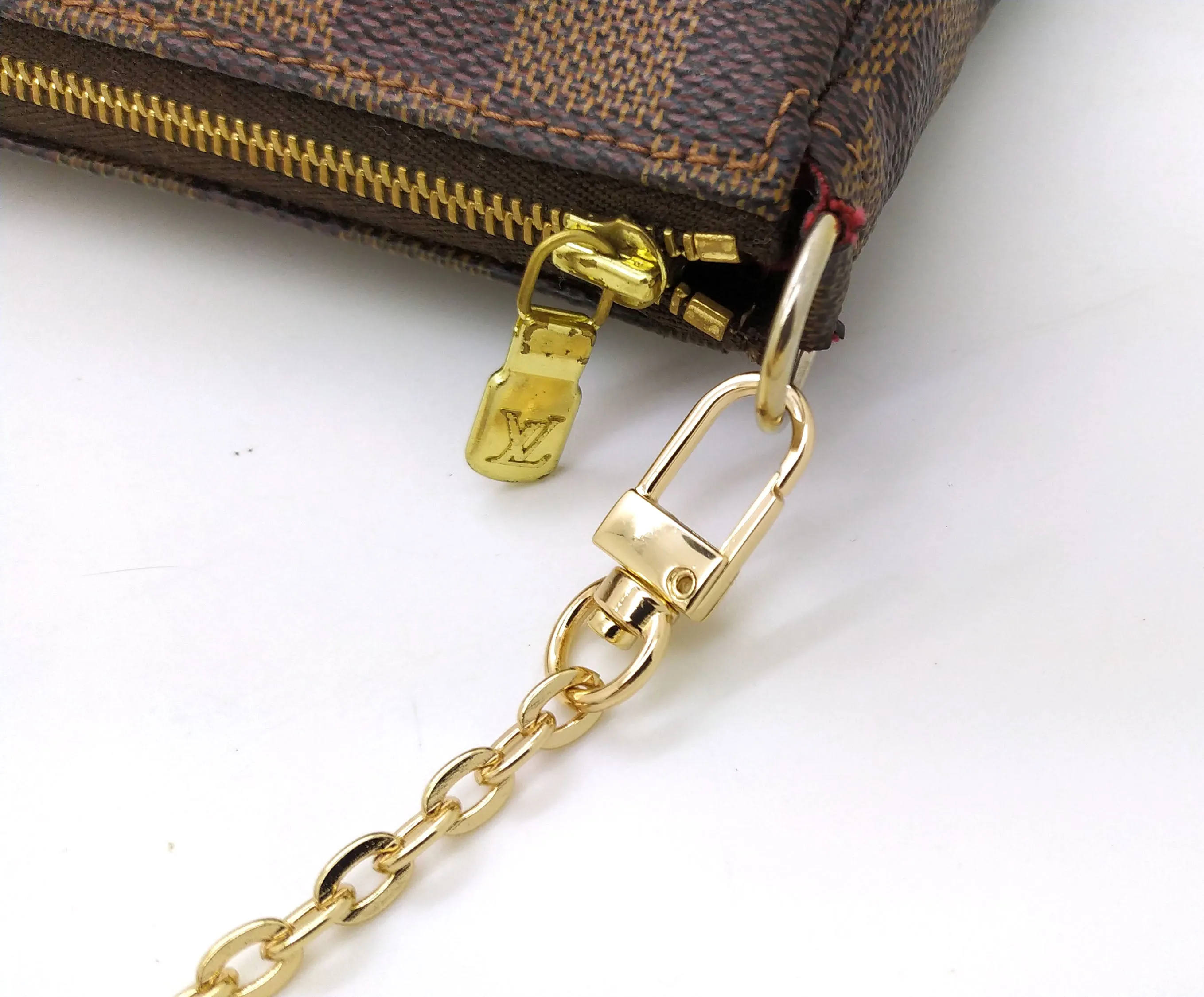 Gold Metal Crossbody Oval Chain from 90 to 140 cm