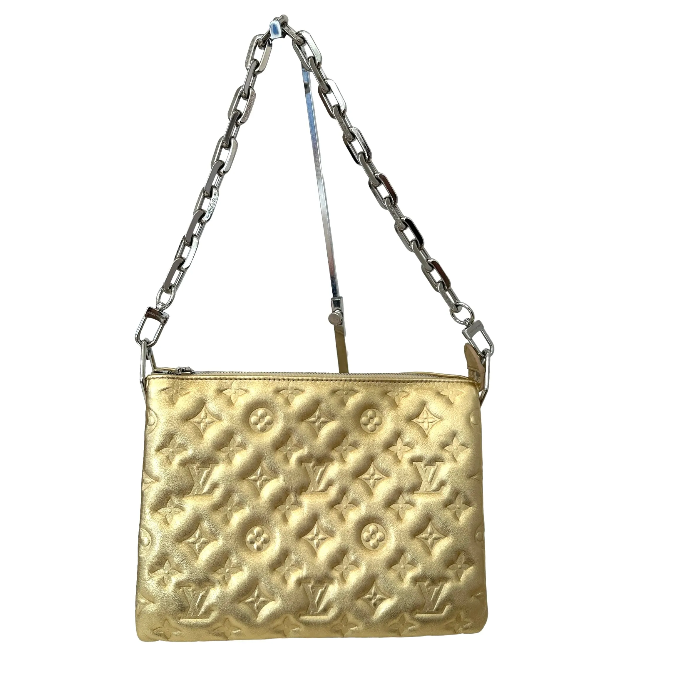 Gold Monogram Coussin Bag PM