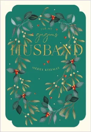 Gorgeous Husband Christmas Card