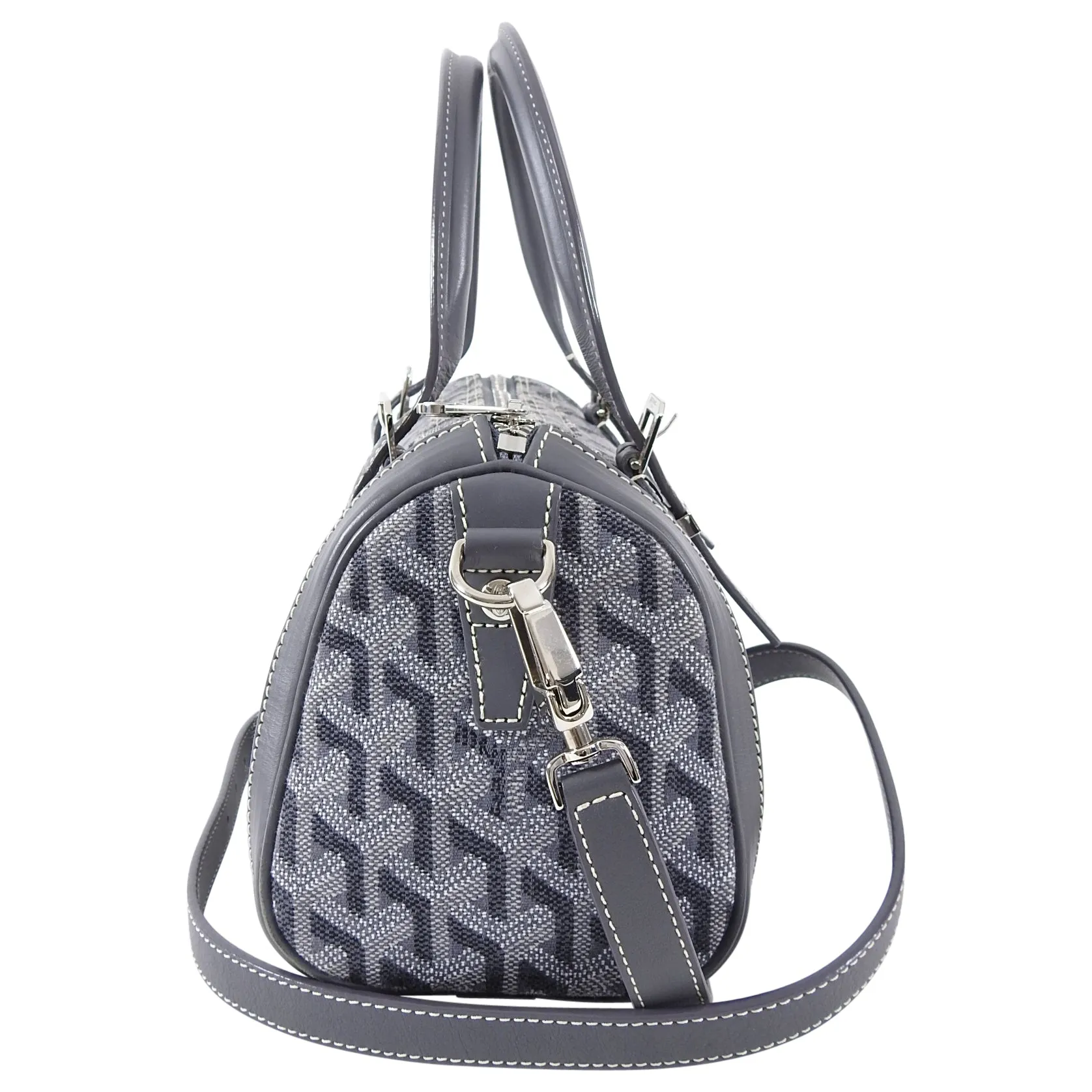 Goyard Limited Edition Small Gray Croisiere Bag with Crossbody Strap