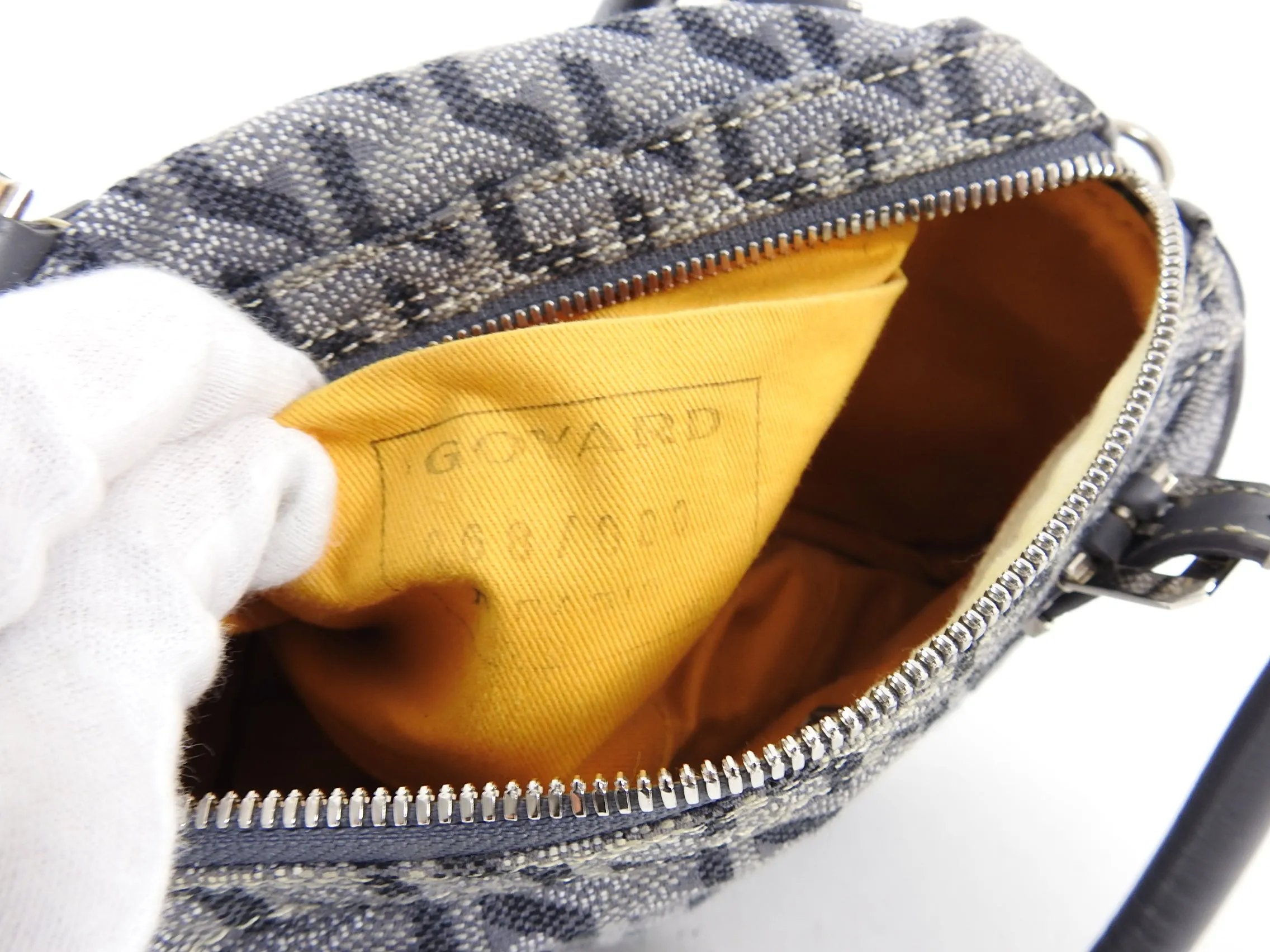 Goyard Limited Edition Small Gray Croisiere Bag with Crossbody Strap