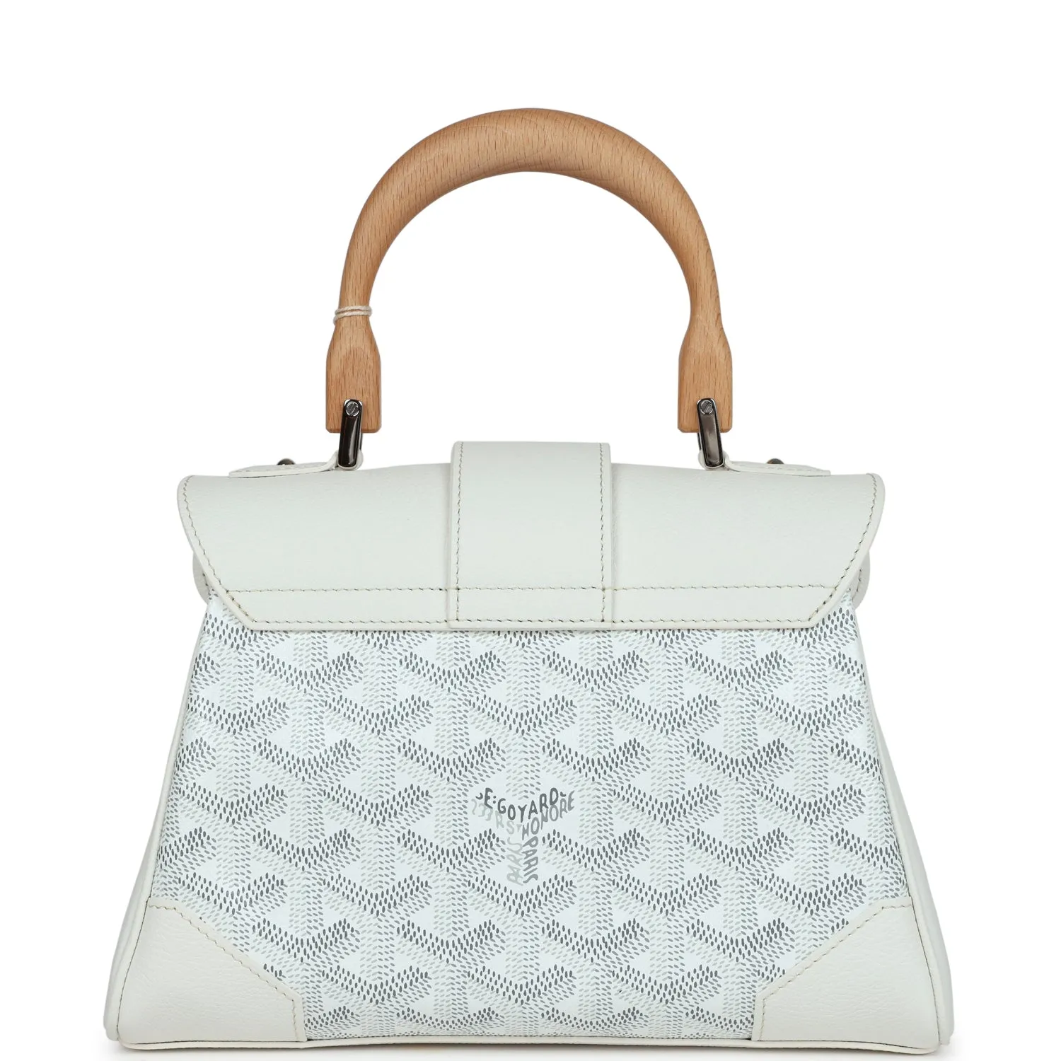 Goyard Saigon Souple Mini Bag White Goyardine Canvas Palladium Hardware