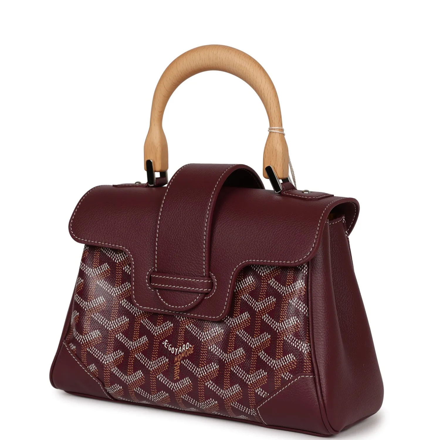 Goyard Saigon Souple Mini Burgundy Goyardine Palladium Hardware