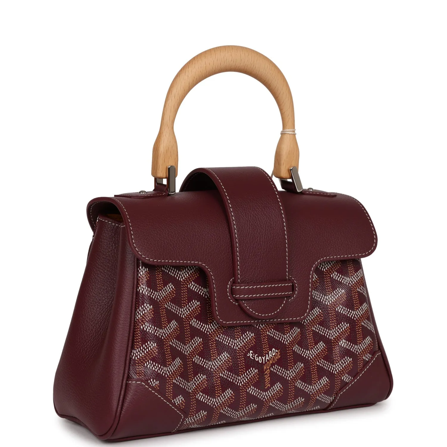 Goyard Saigon Souple Mini Burgundy Goyardine Palladium Hardware