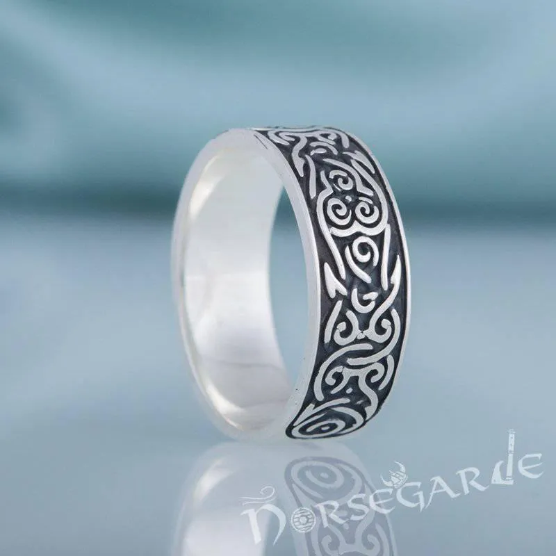 Handcrafted Celtic Ornamental Band - Sterling Silver