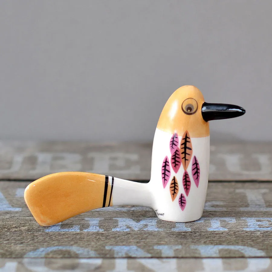 Handmade Ceramic 'Chatter-bill' Bird Ornament