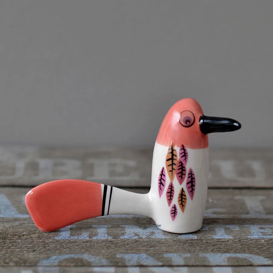 Handmade Ceramic 'Chatter-bill' Bird Ornament