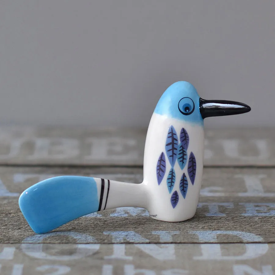 Handmade Ceramic 'Chatter-bill' Bird Ornament