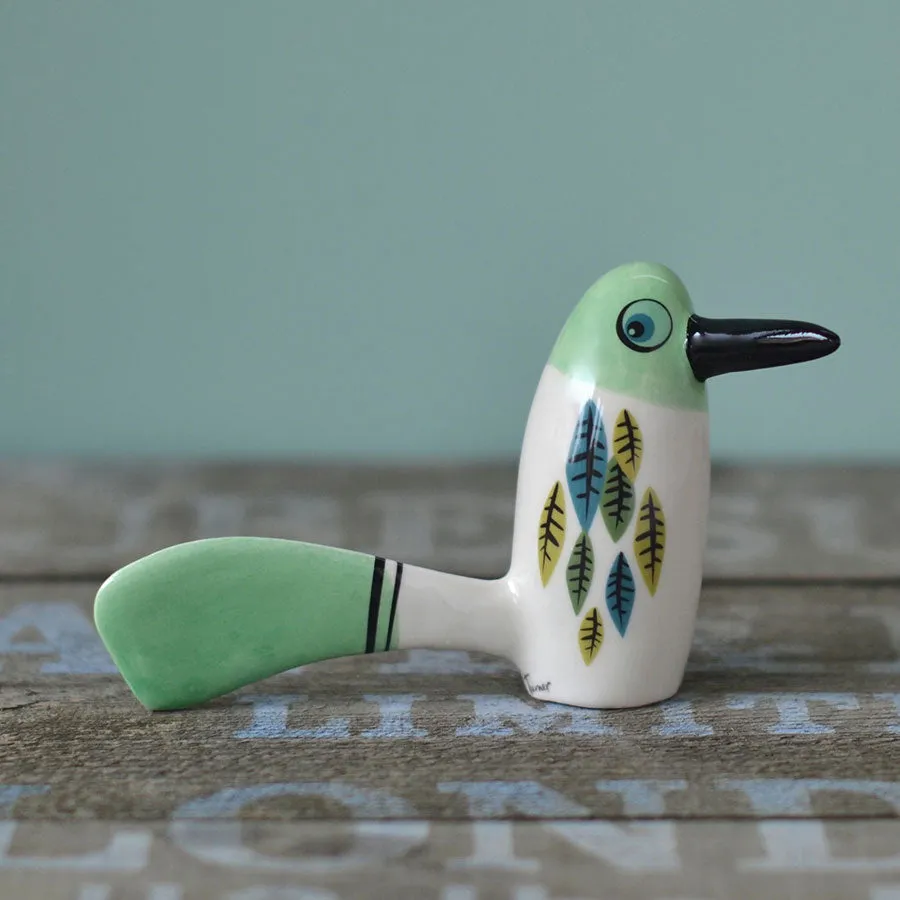 Handmade Ceramic 'Chatter-bill' Bird Ornament