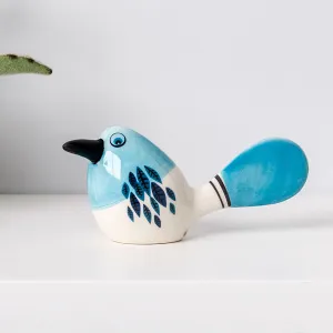 Handmade Ceramic 'Fantail' Bird Ornament