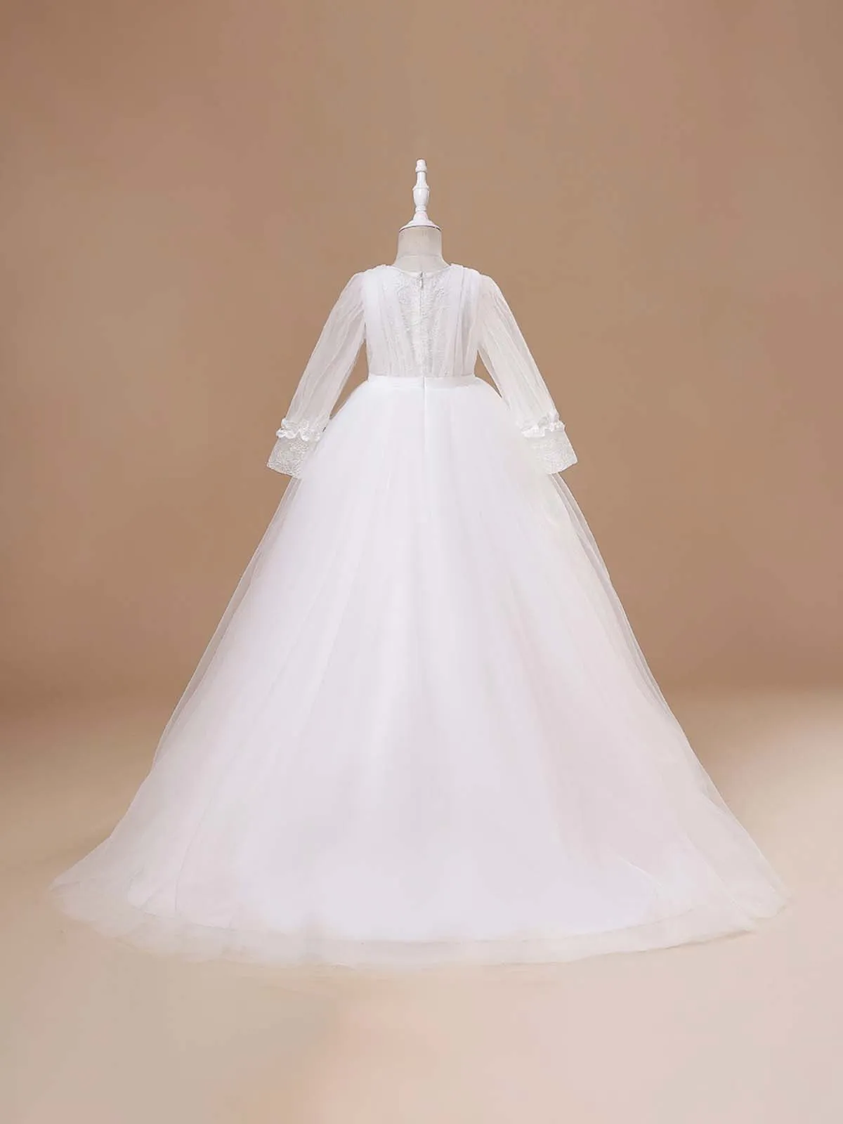 Her Little Majesty Tulle Train Communion Gown