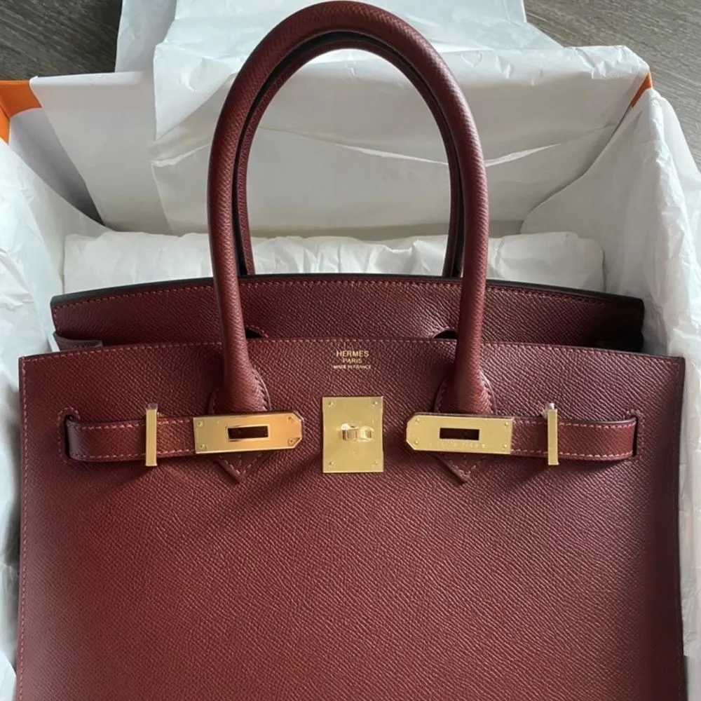 Hermès Birkin 30 Rouge H Sellier Epsom Gold Hardware GHW