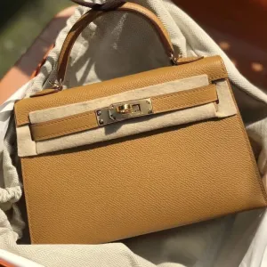 Hermès Kelly 20 Sesame Sellier Epsom Gold Hardware GHW