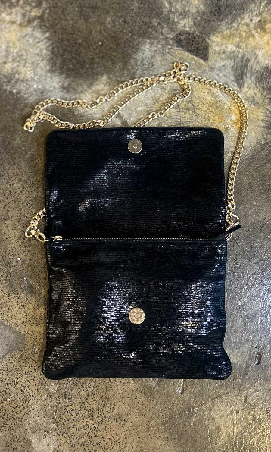 hoss Black  Glomesh Leather Emily Bag