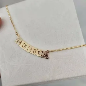 Iced Out Bling Custom Name Necklace