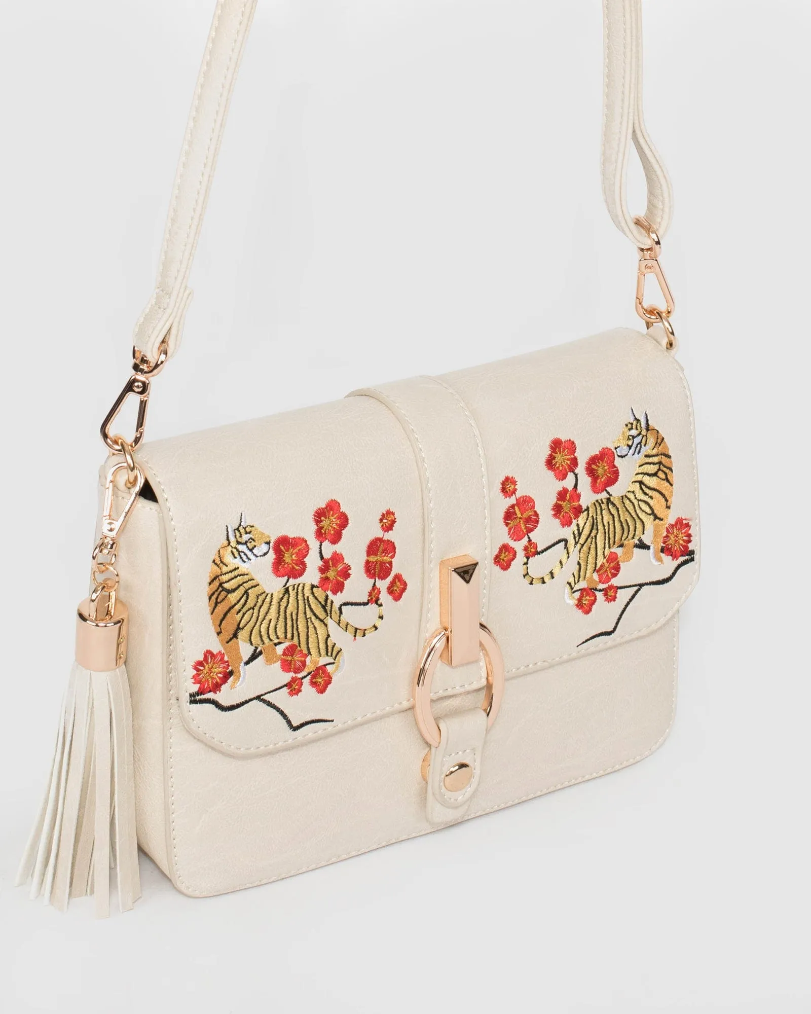 Ivory Elissa Tiger Crossbody Bag