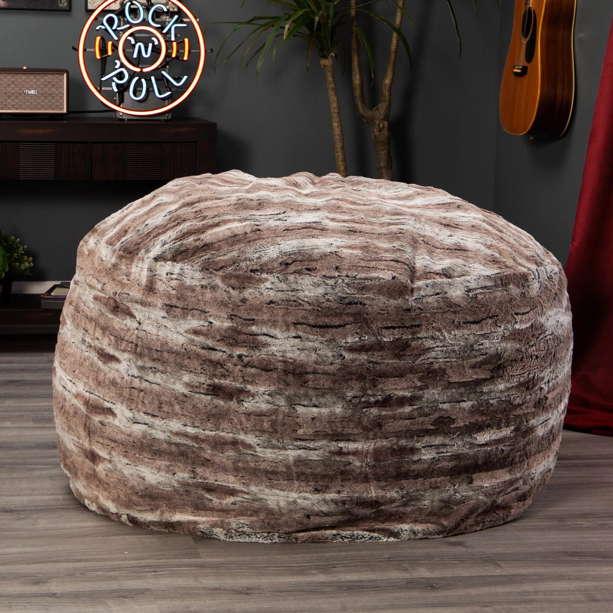 Jaxx Saxx 4' Plush Faux Fur Bean Bag