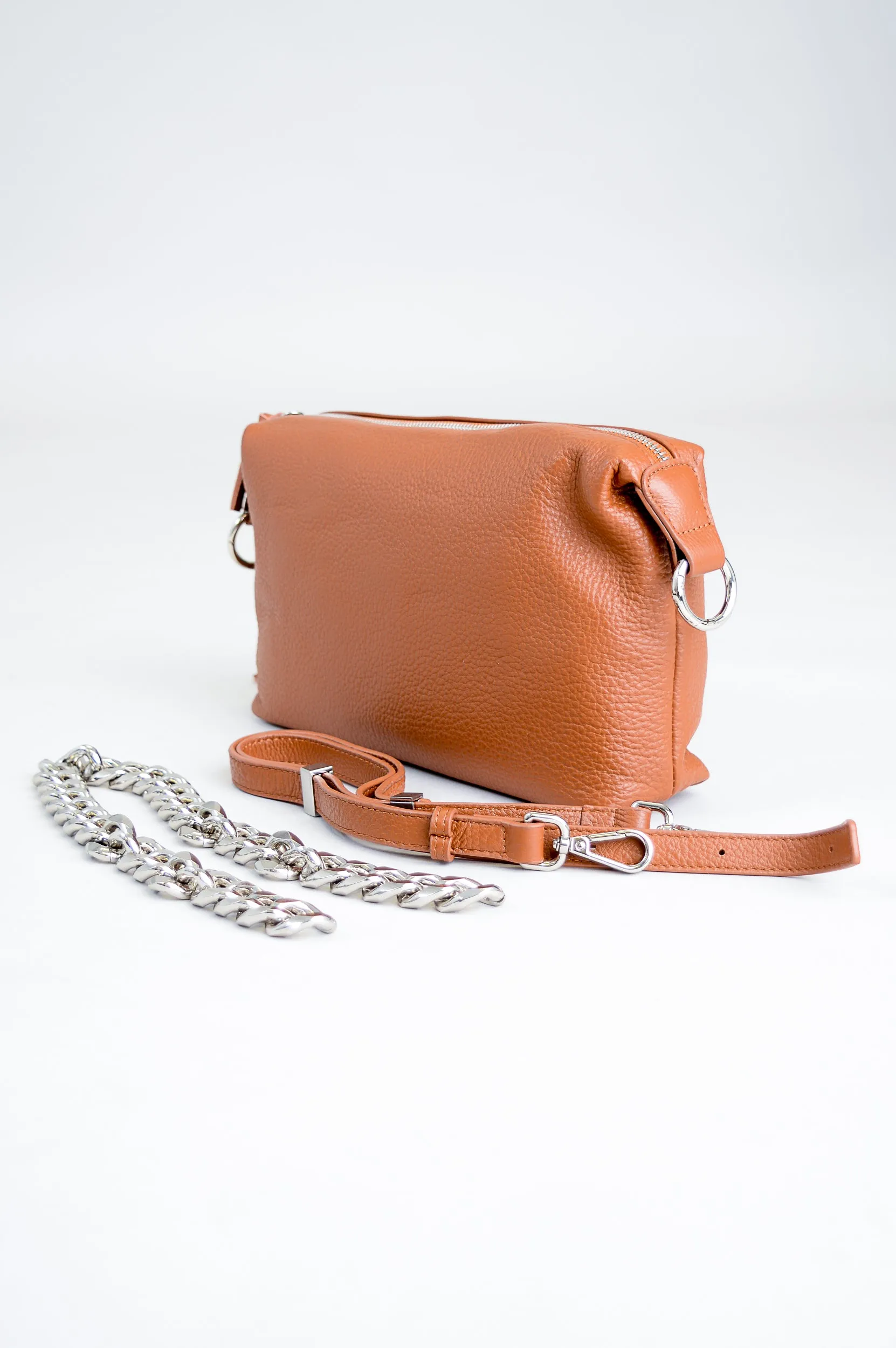 Jill Handbag, Brown, Leather