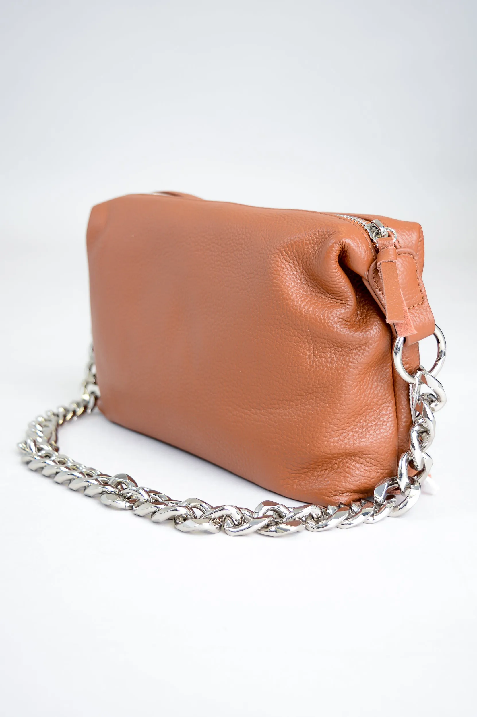 Jill Handbag, Brown, Leather