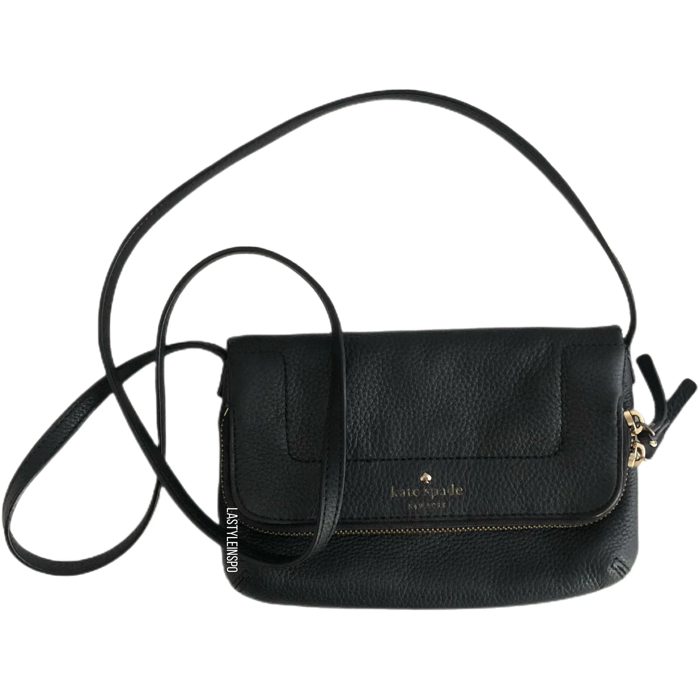 Kate Spade Crossbody Bag Black Gold Logo ♠️