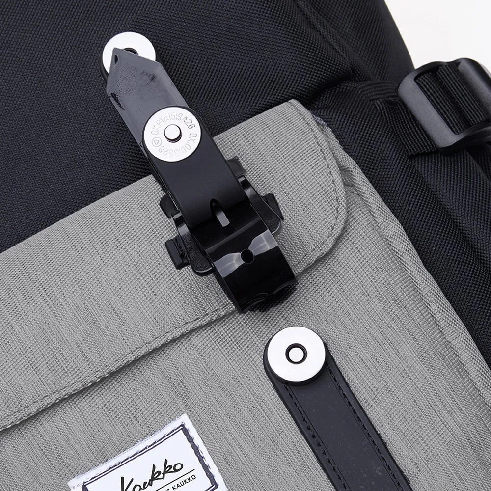 KAUKKO Backpack for city trips, EP5-4 ( Black Grey / 20.3L)