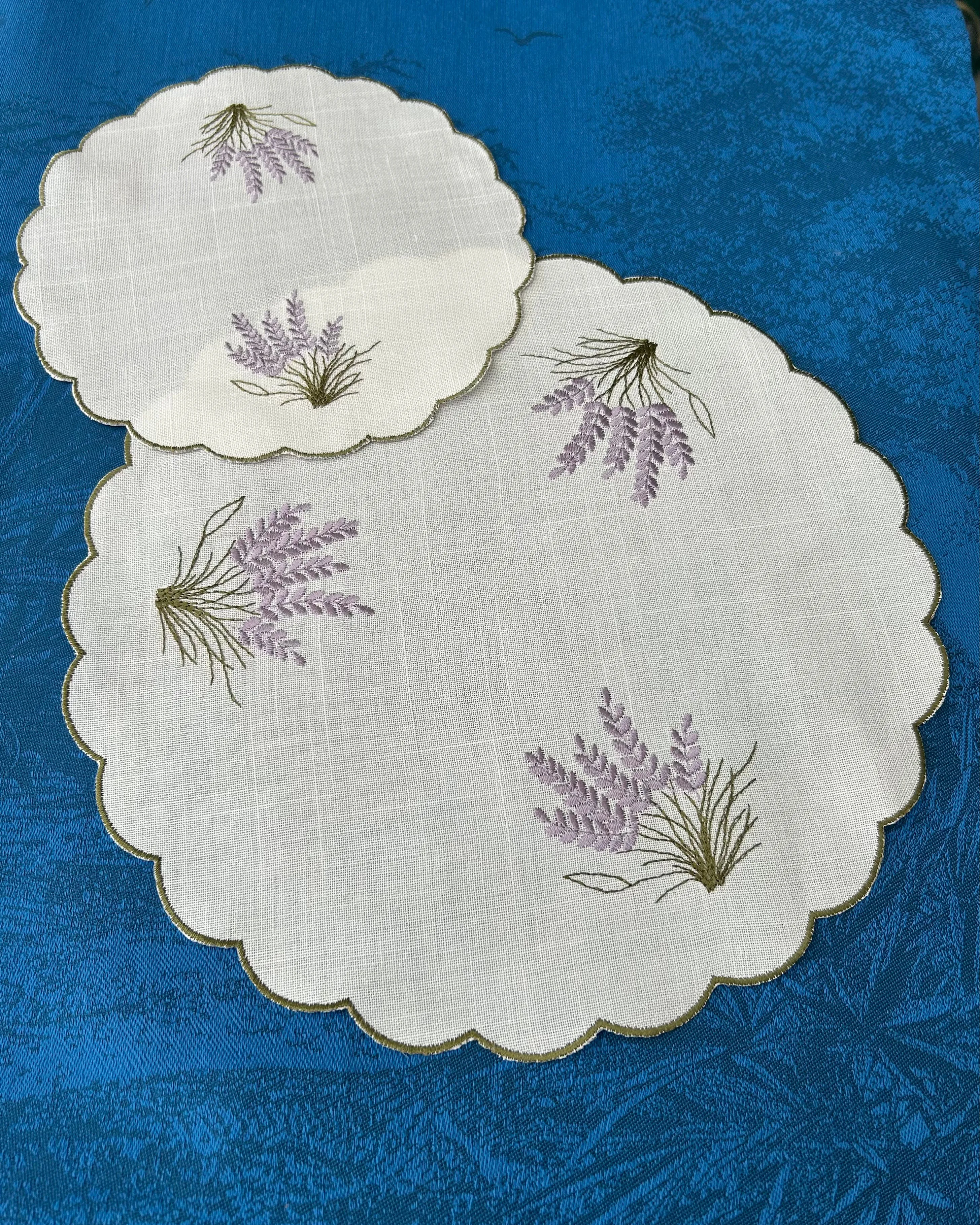 Kinsale Lavender Doily - Linen Blend