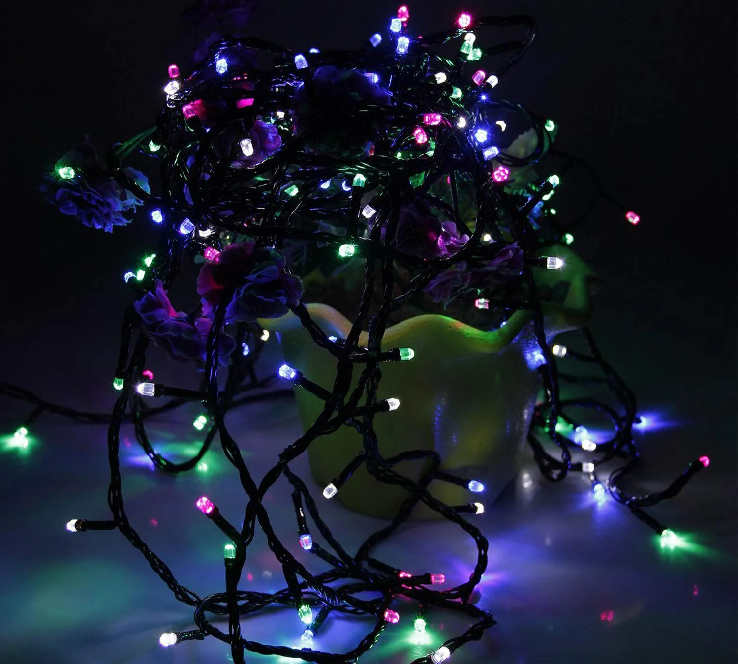 Kuber Industries 2 Pieces 10 Meter Diamond LED's Waterproof Fairy Decorative String Light - Red Green Blue - Decoration Indoor/Outdoor for Party Wedding Diwali -CTKTC22981