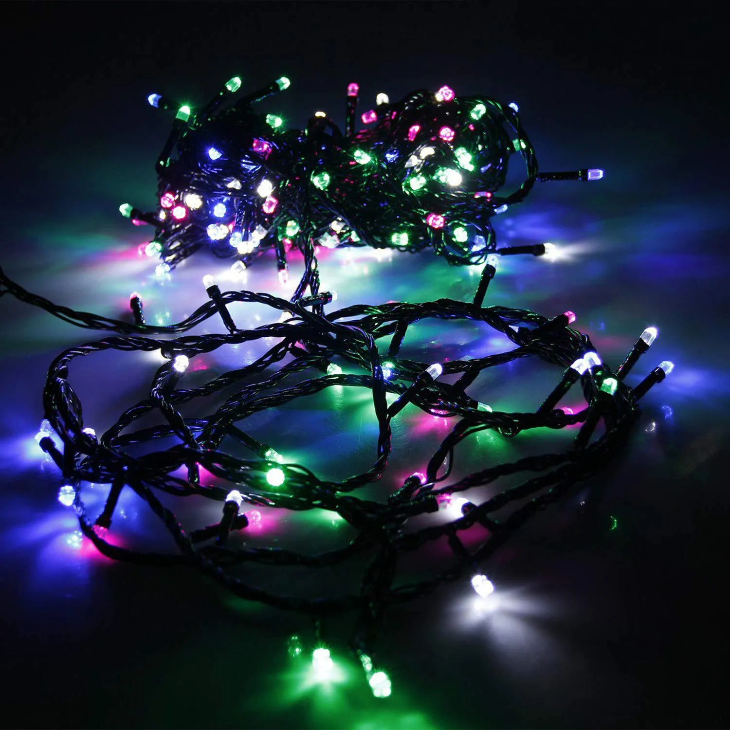 Kuber Industries 2 Pieces 10 Meter Diamond LED's Waterproof Fairy Decorative String Light - Red Green Blue - Decoration Indoor/Outdoor for Party Wedding Diwali -CTKTC22981