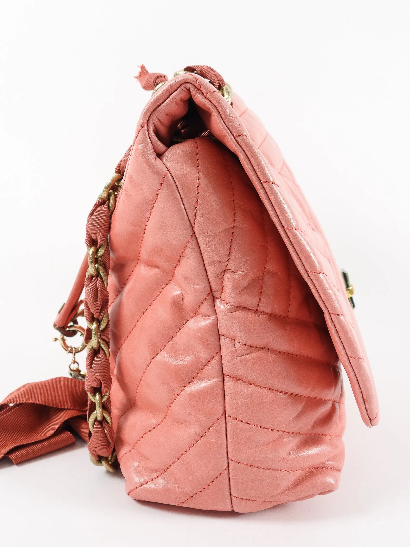 Lanvin Pink Quilted Leather Happy Bag