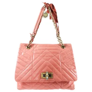 Lanvin Pink Quilted Leather Happy Bag