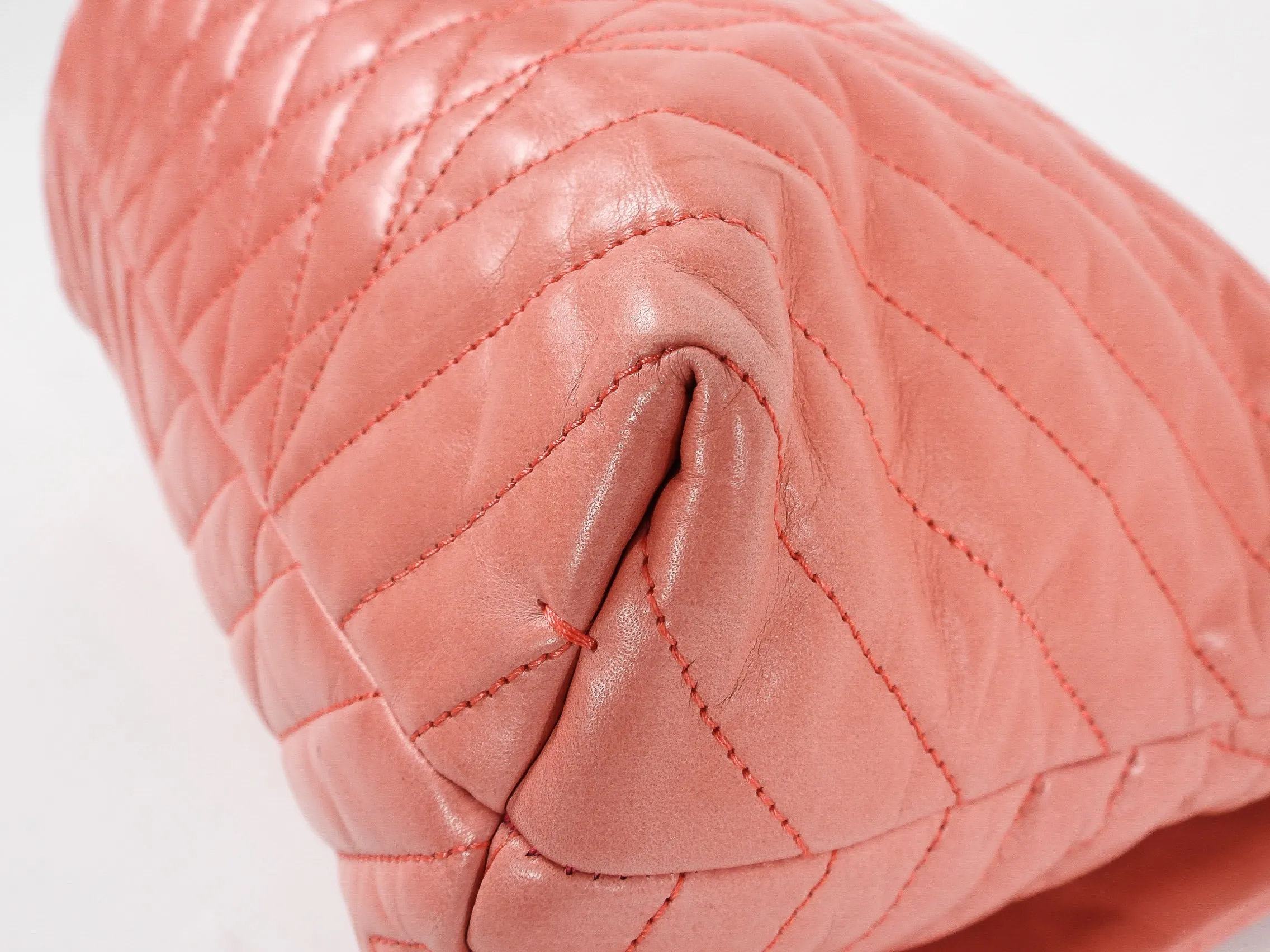 Lanvin Pink Quilted Leather Happy Bag