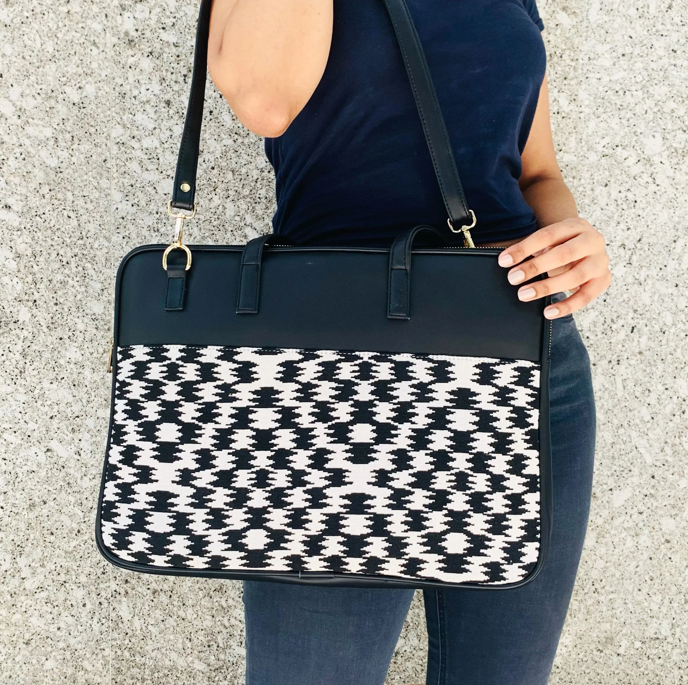 Laptop Bag - Houndstooth