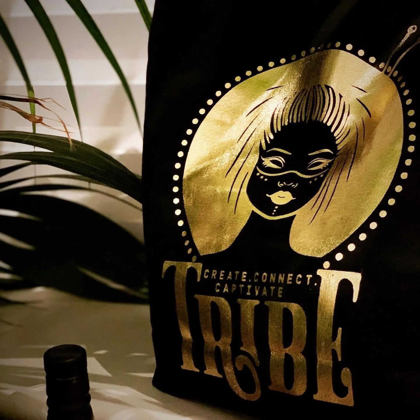 Limited Edition BLACK & FOIL Tribe Canvas Sling Bag