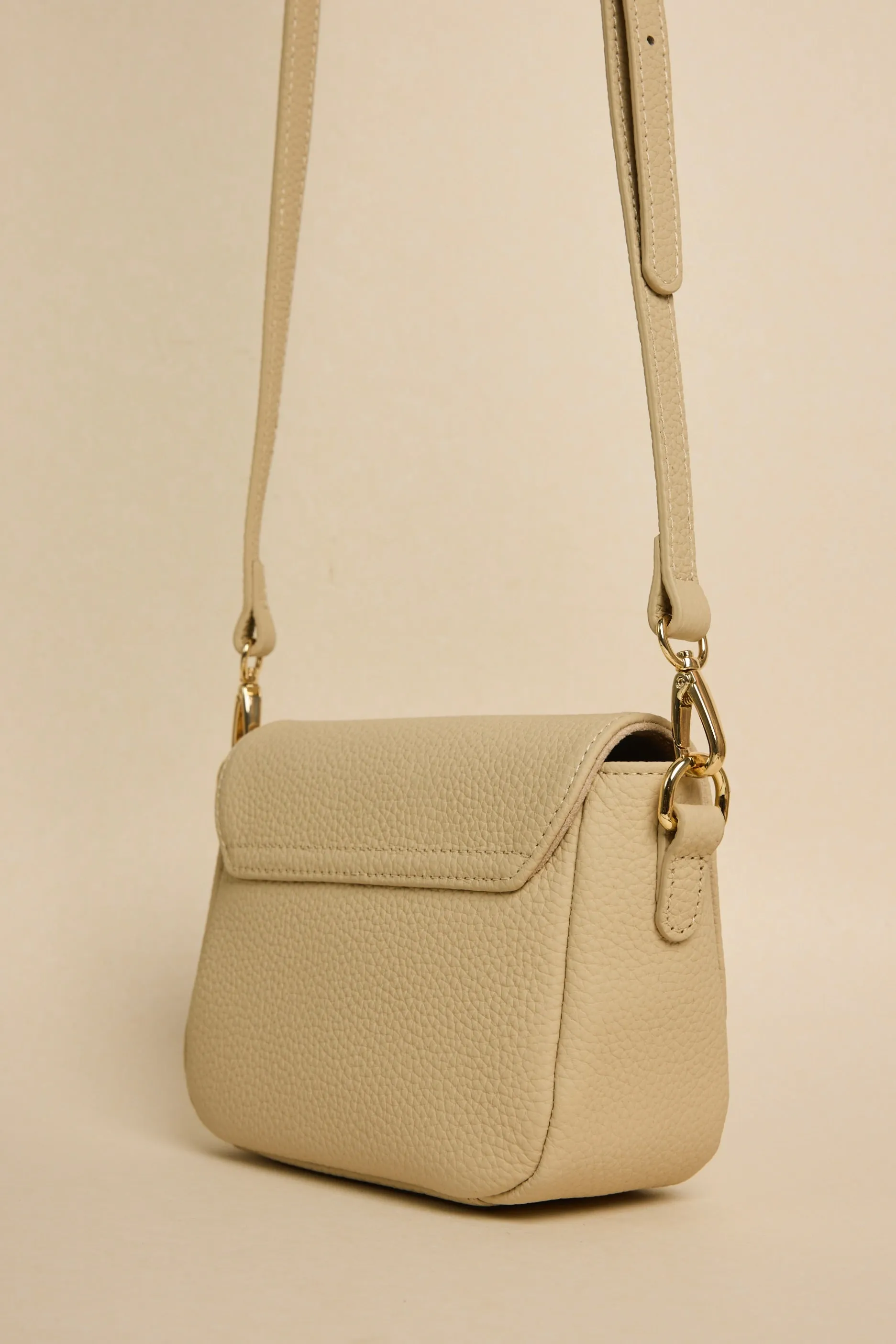 London Shell Leather Small Crossbody Bag