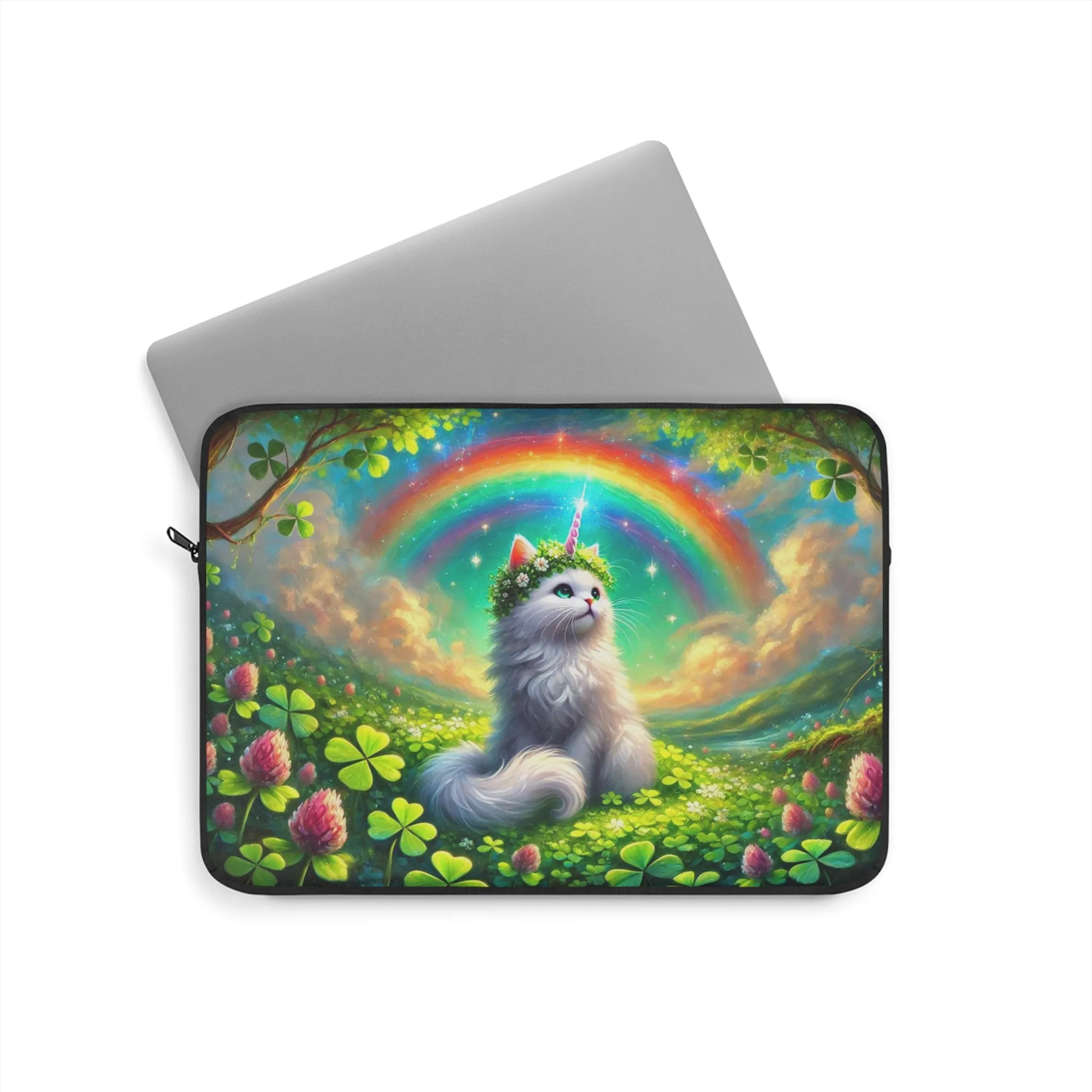 Lucky Caticorn - Cat Unicorn- Cat Lover - Laptop Sleeve