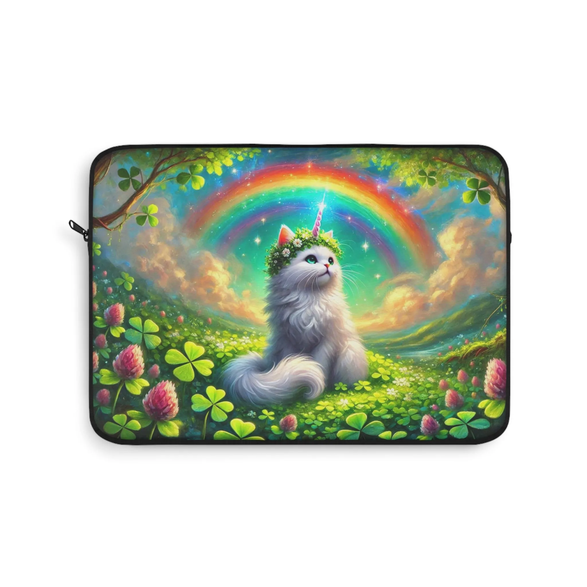 Lucky Caticorn - Cat Unicorn- Cat Lover - Laptop Sleeve