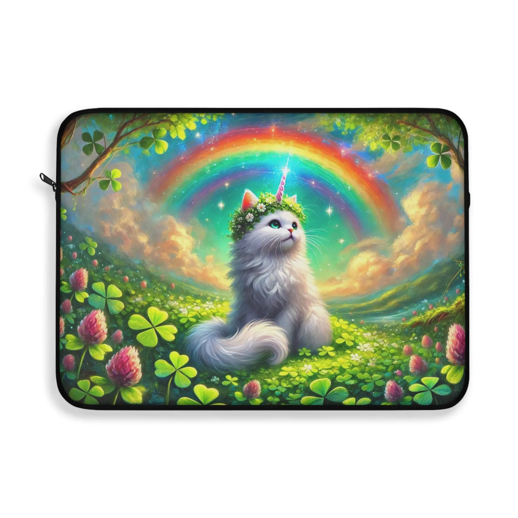 Lucky Caticorn - Cat Unicorn- Cat Lover - Laptop Sleeve