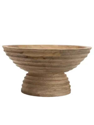 Mango Wood Footed Bowl