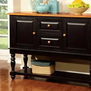 MAYVILLE Black/Antique Oak Server