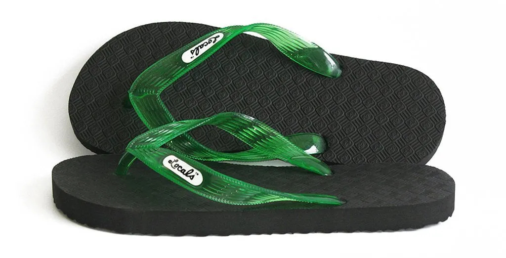 Men's Locals Black Rubber Slippers | All Colors Strap