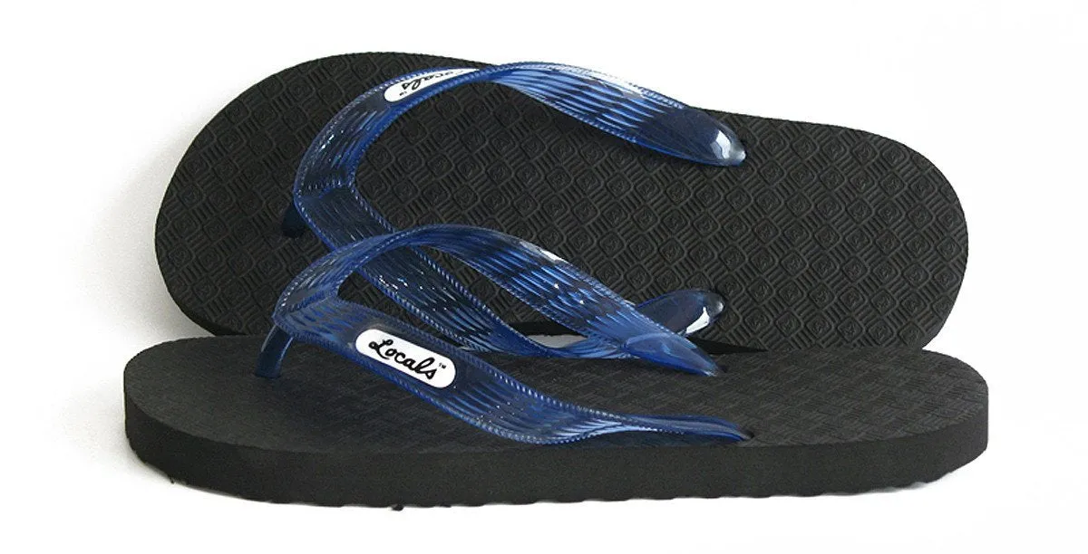 Men's Locals Black Rubber Slippers | All Colors Strap