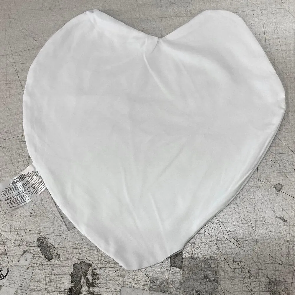 Microfiber Pillow Shell / Cover - 14" Heart Shaped for printing and sublimation   1 LB Stuffing